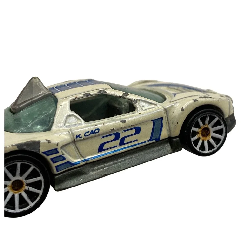 Hot‎ Wheels Acura NSX White Blue 22 Racing K Cao M Cheung Diecast Car Malaysia